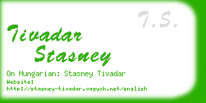 tivadar stasney business card